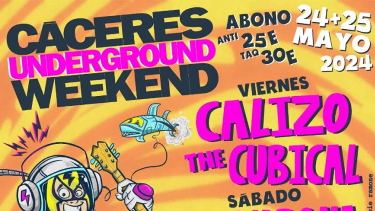 Cáceres Underground Weekend 2024 – Toda la info y programación