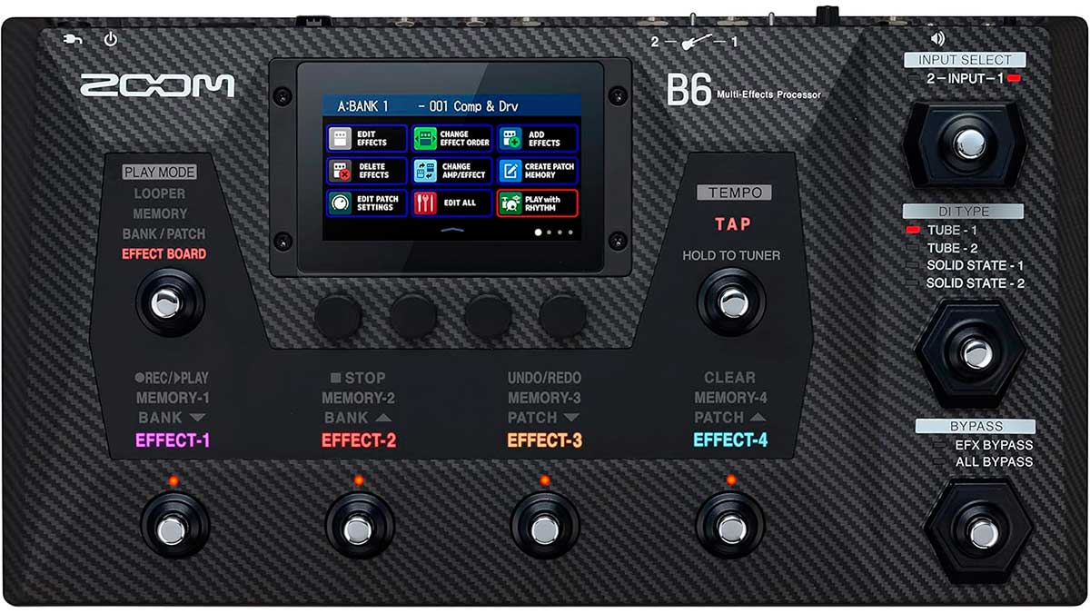 Todo sobre el Zoom B6 para Bajos: Efectos, Sonidos y Funciones Principales zoom b6